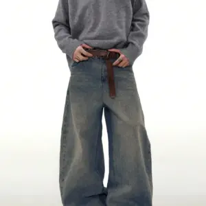 Men’s Loose Wide Leg Denim Pants