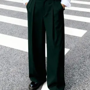 Pleated Straight Leg Dress Pants
